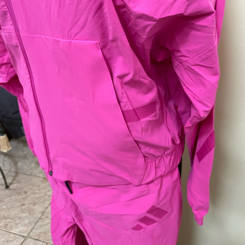 NWT adidas Bold fuchsia Women's Track Suit barrel legs pants  size S - Picture 5 of 14